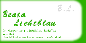 beata lichtblau business card